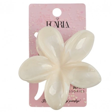 ECARLA spinka-klamra do włosów kwiat perłowy melanż Kość Słoniowa SP407