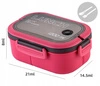 ECARLA Lunch Box śniadaniówka ze sztućcami 21x14,5x8cm Fuksja PJM44F
