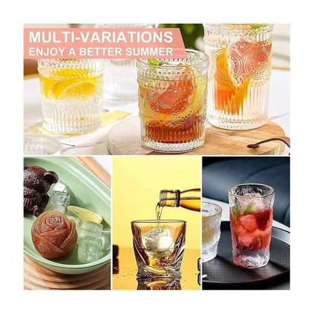 ECARLA foremka silikonowa na lód 6 dużych róż 16,5x 11,5x 4,6cm FNL06