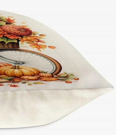 ECARLA Jesień poszewka na poduszkę 45x45 BOHO DYNIE LIŚCIE POD242