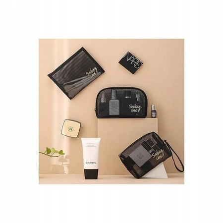 ECARLA kosmetyczka Smiling Girl Czarna 18x13x8cm KS109