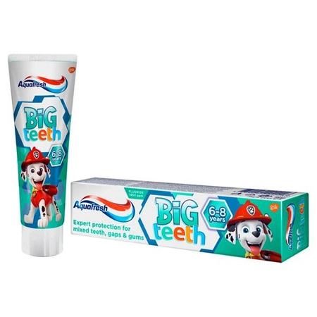AQUAFRESH Big Teeth pasta do zębów dla dzieci 6-8 lat Psi Patrol 50ml