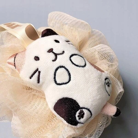 ECARLA myjka gąbka do mycia ciała na mokro 15cm Kremowa GB15K