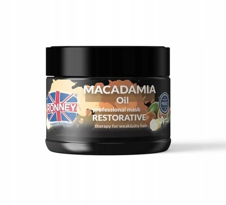 RONNEY Macadamia Oil wzmacniająca maska do włosów suchych i łamliwych 300ml
