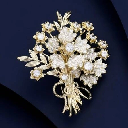 ECARLA broszka kryształowa z cyrkoniami Bukiet kwiatów BZ184