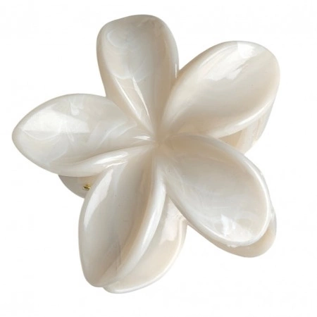 ECARLA spinka-klamra do włosów kwiat perłowy melanż Kość Słoniowa SP407