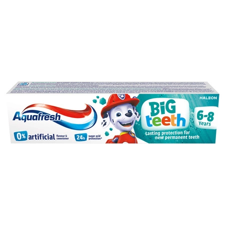 AQUAFRESH Big Teeth pasta do zębów dla dzieci 6-8 lat Psi Patrol 50ml