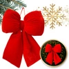 ECARLA Ozdoba Świąteczna kokarda aksamitna Czerwona 29x33cm WOZ43