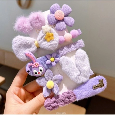 ECARLA spinki-wsuwki do włosów 10w1 Puchate Fiolet SP409