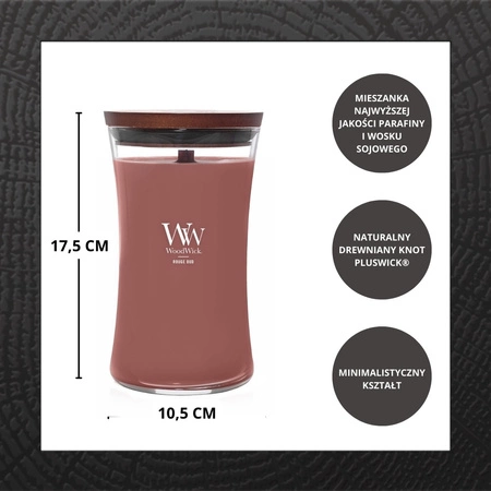 WOODWICK Pluswick duża świeca w słoiku ROUGE OUD 609,5g