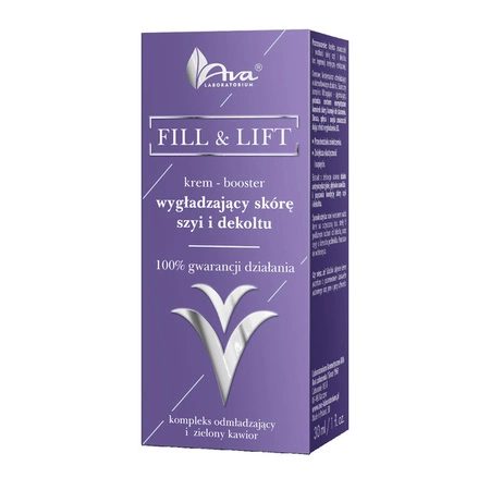 AVA Fill & Lift krem-booster do twarzy wygładzający skórę szyi i dekoltu 30ml