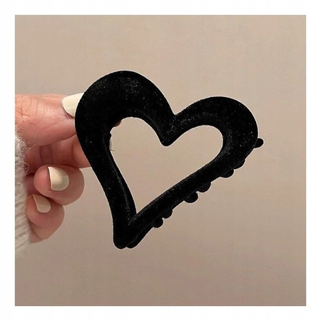 ECARLA spinka do włosów Velvet 6,5x6cm Czarna SP378CZ