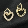 ECARLA kolczyki ze stali szlachetnej platerowanej 14k złotem SERCE KST3318