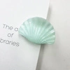 ECARLA spinka-klamra do włosów MUSZLA marmurek 8,5x5,7cm Zieleń SP423