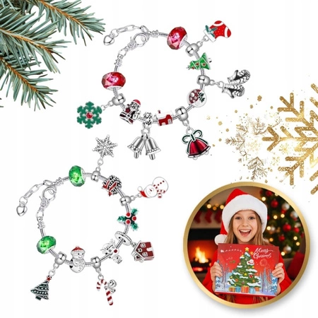 ECARLA Boże Narodzenie kalendarz adwentowy Bransoletka z zawieszkami KSN206