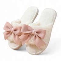 ECARLA kapcie ocieplane, antypoślizgowe z Kokardą rozmiar 39 PAN06R39