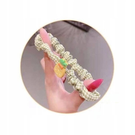 ECARLA zestaw gumek-frotek do włosów 10szt Kratka Owoce GUM145