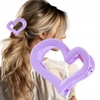 ECARLA spinka do włosów XL serce 6,5x6cm Fioletowe SP364FIO