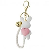 ECARLA brelok do kluczy z dzwoneczkiem KRÓLIK z sercem Biały BRL360