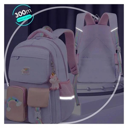 ECARLA plecak uniwersalny kieszonki, odblaski PL160R