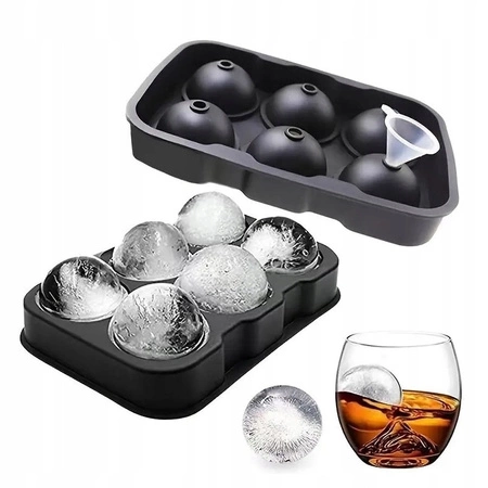 ECARLA foremka silikonowa na lód 6 dużych kulek FNL01