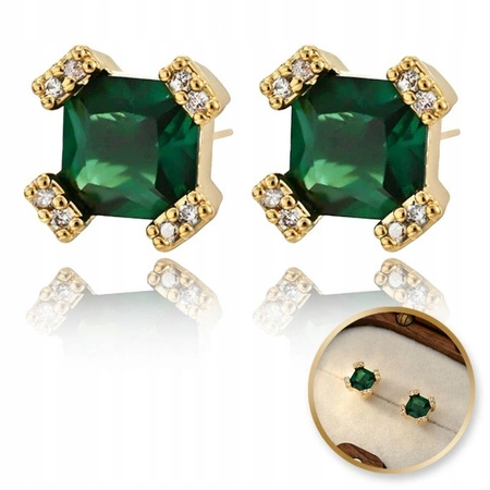 ECARLA kolczyki ze stali szlachetnej platerowanej 14k złotem KST3416