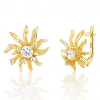 ECARLA kolczyki ze stali szlachetnej platerowanej 14k złotem KST3426