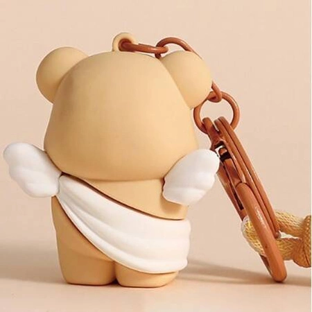 ECARLA brelok do kluczy Miś ze skrzydłami Kremowy BRL333K