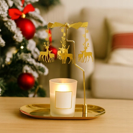 ECARLA świecznik VIRELA z karuzelą, w pudełku17,8?18,5cm SW09