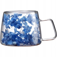 ECARLA szklanka termiczna z podwójnym dnem i hortensją 180ml SZK154