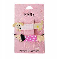 ECARLA zestaw spinek do włosów 2szt Pieski Jamnik SP396