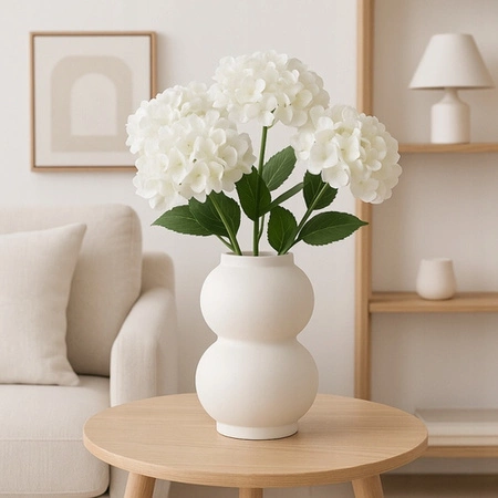 ECARLA wazon na kwiaty ceramiczny, minimalistyczny 20,5×13,5cm WAZ05