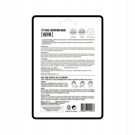 DERMAL Its Real Superfood Mask maska do twarzy Kefir 25ml