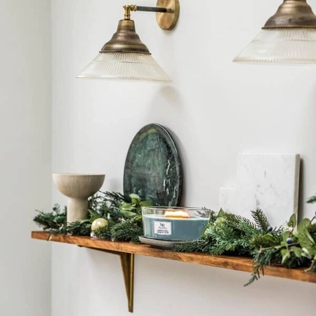 WOODWICK Core Hearthwick świeca w słoiku elipsa EVERGREEN CASHMERE 453g