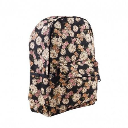 ECARLA plecak szkolny z kieszonką Zegary PL16CATS