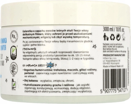 HISKIN Crazy Hair galaretka do laminowania włosów niskoporowatych 300ml