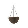 ECARLA doniczka na kwiaty wisząca 21 cm Brązowa 1szt 