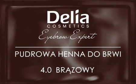 DELIA Eyebrow Expert pudrowa henna do brwi 3.1 Czarny Brąz 4g