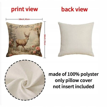 ECARLA Zima świąteczna poszewka na poduszkę 45x45cm Belive POD182