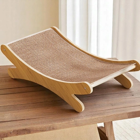 ECARLA drapak dla kota legowisko drewniano jutowe 49x30x16cm KOT27