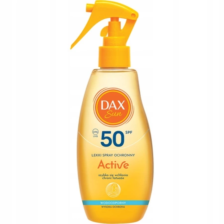 DAX Sun wodoodporny spray ochronny lekki Active SPF50 200ml