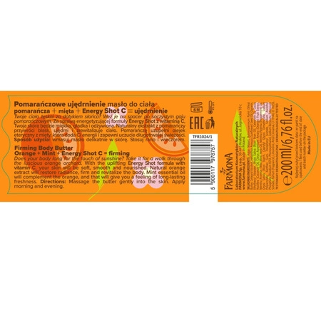 FARMONA Tutti Frutti masło do ciała ujędrniające Minty Orange 200ml