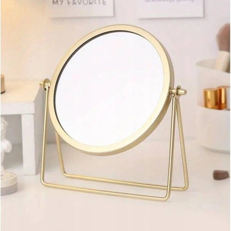 ECARLA lusterko kosmetyczne stojące Złote 21x14,5cm L13Z