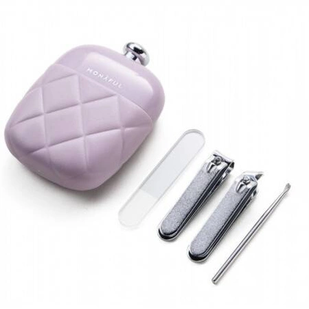 ECARLA zestaw akcesoriów do manicure w etui Kremowy AK10K