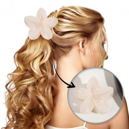 ECARLA spinka-klamra do włosów Kwiat Moana kremowy SP270K
