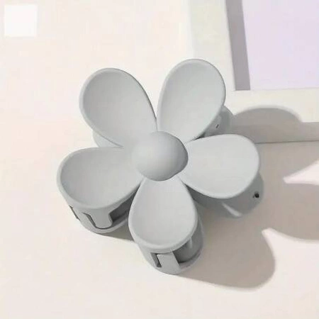 ECARLA spinka-klamra do włosów Kwiatek pastel Szara SP316