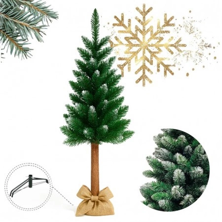 ECARLA choinka na pniu ośnieżony świerk 120cm CHO07