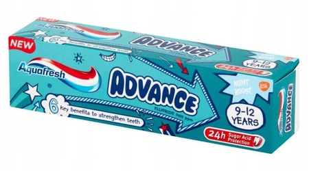 AQUAFRESH Advance pasta do zębów dla dzieci 9-12 lat 75ml