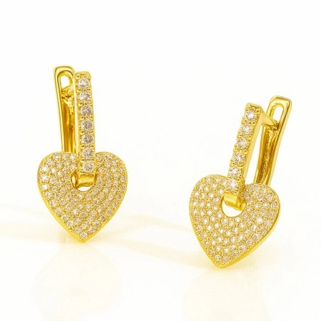 ECARLA kolczyki ze stali szlachetnej platerowanej 14k złotem KST3495