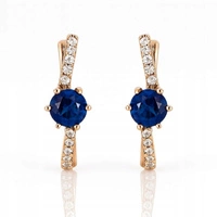 ECARLA kolczyki ze stali szlachetnej platerowanej 14k złotem KST3498